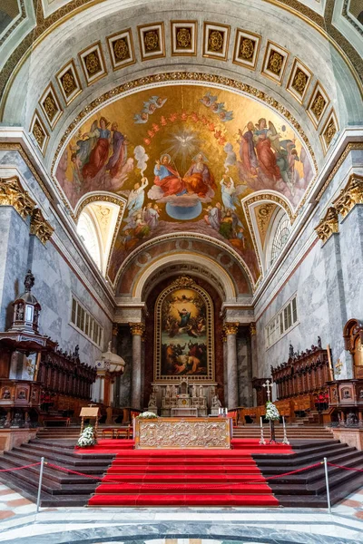 Esztergom Hungary May 2022 Beautiful Decorated Interior Esztergom Basilica — Foto Stock