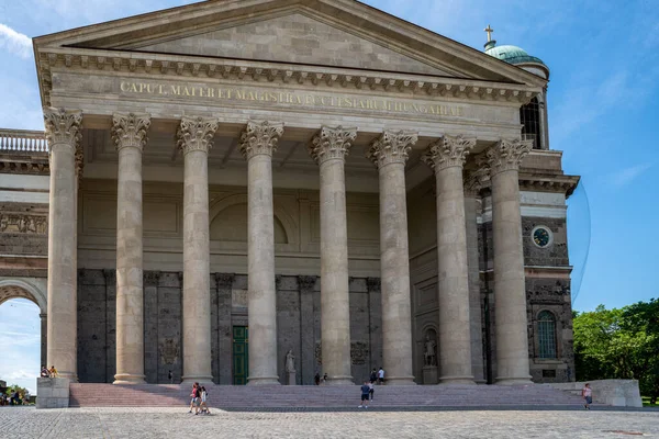 Esztergom Hungary May 2022 Front View Esztergom Basilica Large Pillars —  Fotos de Stock