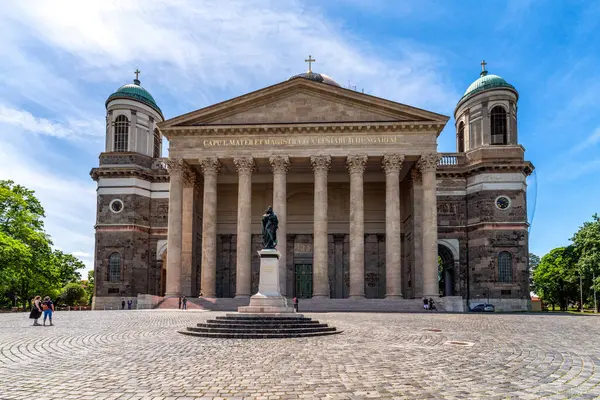 Esztergom Hungary May 2022 Front View Esztergom Basilica Large Pillars — Stockfoto
