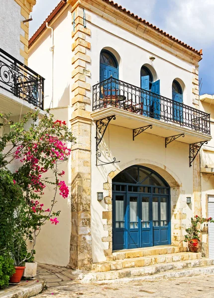Typical Greek Architecture Village Panormos Crete Island Greece — Stock Photo, Image