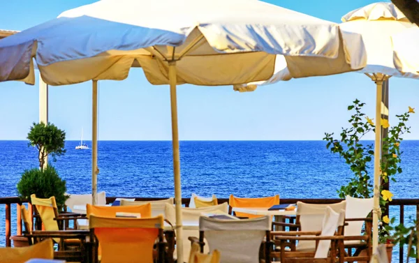 Seaside Tavern Village Panormos Crete Island Greece — Stock Photo, Image