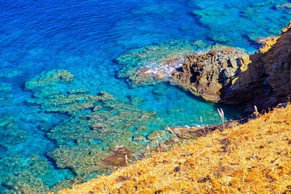 Crystal Clear Blue Water Sea Mediterranean Country — Foto Stock