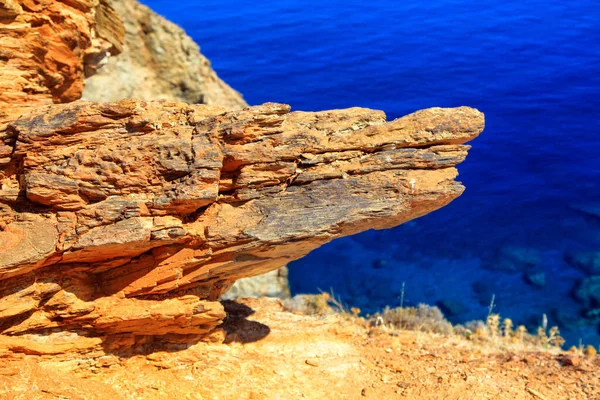 Dry Mediterranean Country Blue Water Sea — Fotografia de Stock