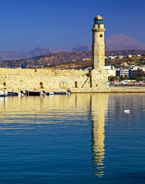 Rethymno Greece September 2013 Lighthouse Old Town City Rethymno Crete — Foto Stock