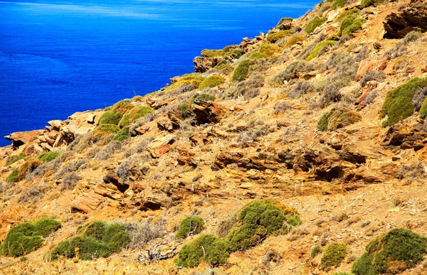 Dry Mediterranean Country Blue Water Sea — Fotografia de Stock