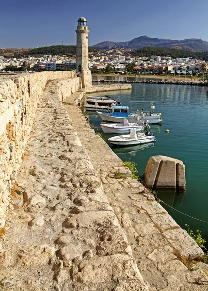 Rethymno Greece September 2013 Lighthouse Old Town City Rethymno Crete — Stockfoto