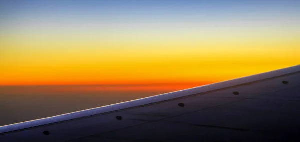 Beautiful Colorful Sky Window Airplane — Fotografia de Stock
