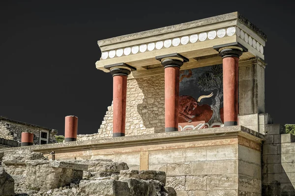 Найбільший Бронзового Віку Археологічні Розкопки Острові Крит Кносського Палацу Греція — стокове фото