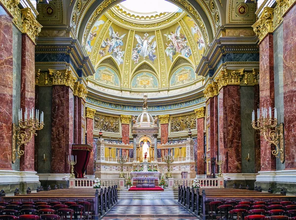 Budapešť Maďarsko Května Interiér Baziliky Svatého Štěpána Května 2017 Budapešti — Stock fotografie