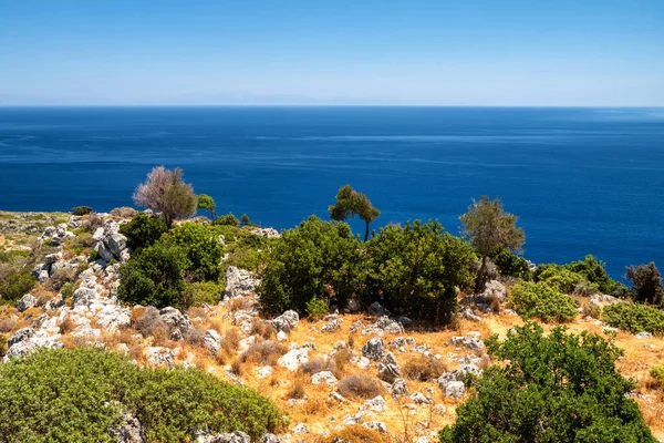 Mar Egeo País Mediterráneo Seco Cielo Azul —  Fotos de Stock