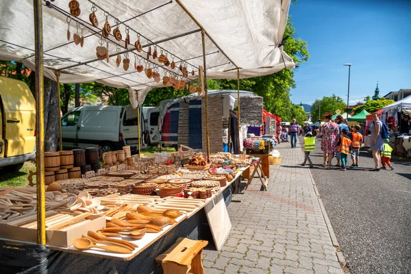 Ruzomberok Eslovaquia Jun 2022 Gente Compras Feria Del Mercado Día —  Fotos de Stock