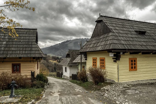Vlkolinec Slovakia November 2020 Historic Wood Sholages Unesco Village Vlolinec — 스톡 사진