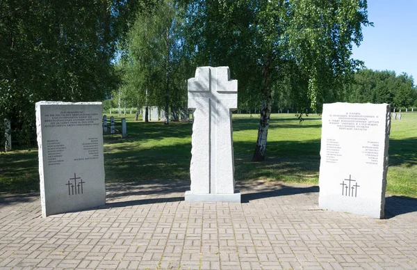 Rusia Rzhev Junio 2021 Monumentos Cementerio Alemán —  Fotos de Stock