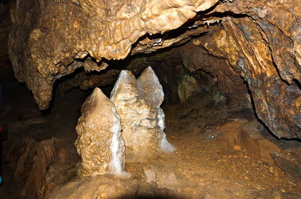 Stalaktit Stalagmitové Stěny Jeskyně Šablona Pro Návrh Vzorek — Stock fotografie