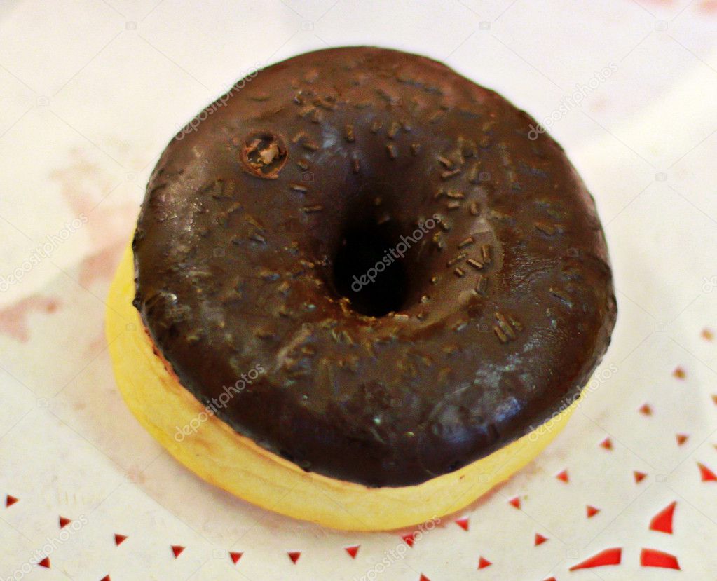 Donut with chocolate glaze