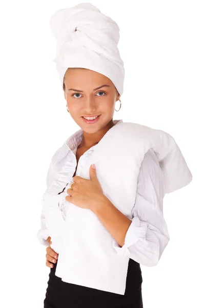 Eleganta damen är på väg att besöka spa — Stockfoto