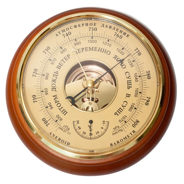 Rus vintage aneroid barometr — Stok fotoğraf