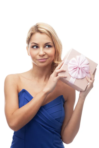 On cute gift — Stock Photo, Image