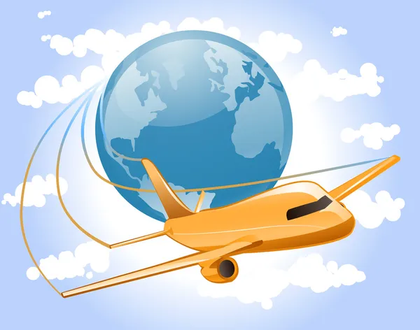 World Airplane Travel Royalty Free Stock Illustrations