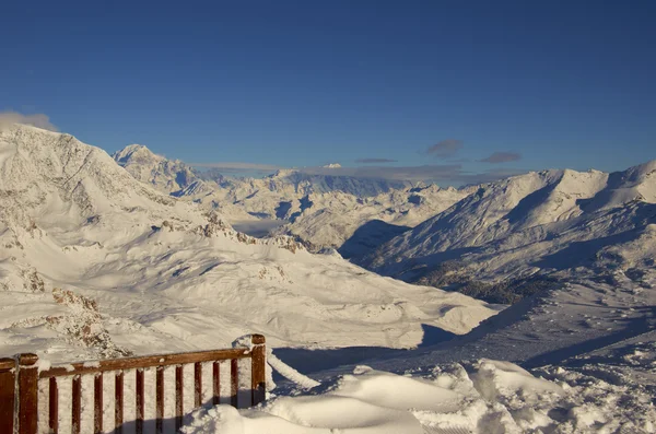 Ski resort Frankrijk espace killy — Stockfoto