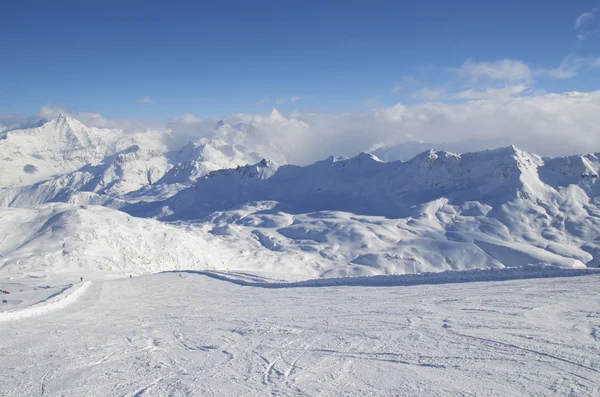 Ski resort Frankrijk espace killy — Stockfoto