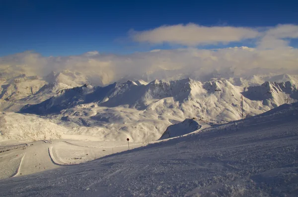 Skigebiet frankreich espace killy — Stockfoto