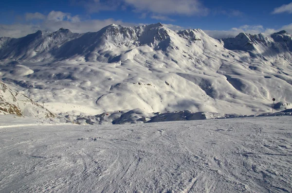 Ski resort Frankrijk espace killy Stockafbeelding