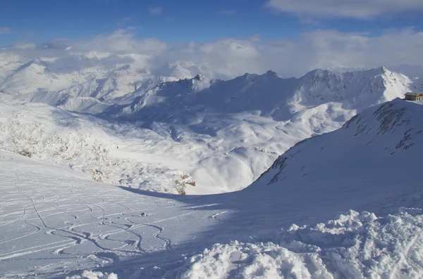 Ski resort Frankrijk espace killy Stockfoto