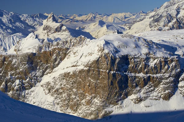 Ski resort Frankrijk espace killy Rechtenvrije Stockfoto's