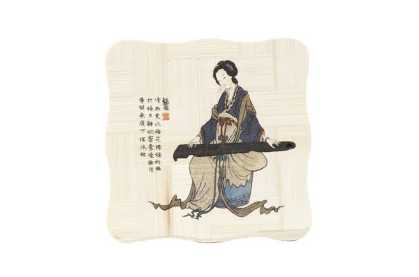 Japansk målning på trä tabletter. — Stockfoto