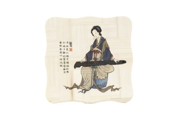 Japon boyama ahşap tablet.