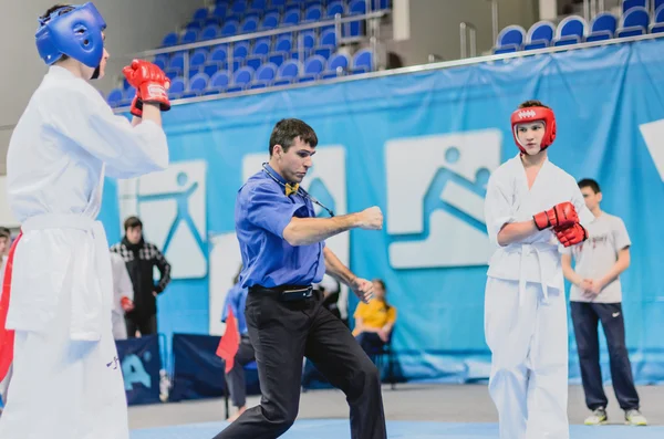 Campeonato de la región de Moscú en karate Kyokushinkai . — Foto de Stock