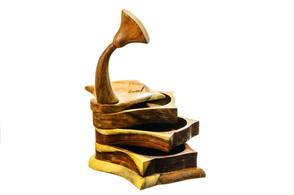 A wooden box in the form of the phonograph. — Stock Photo, Image