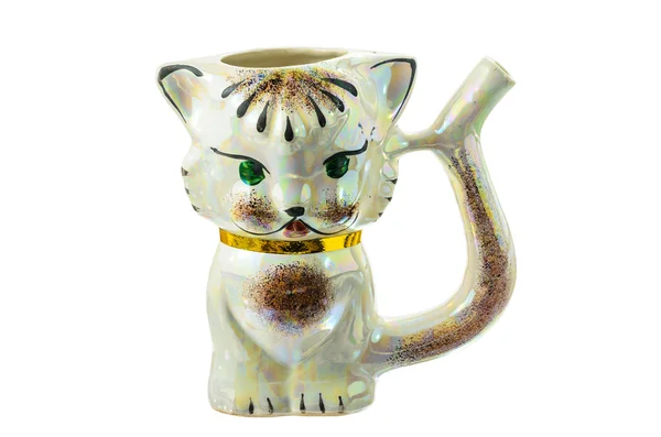 Porcelain mug cat. — Stock Photo, Image