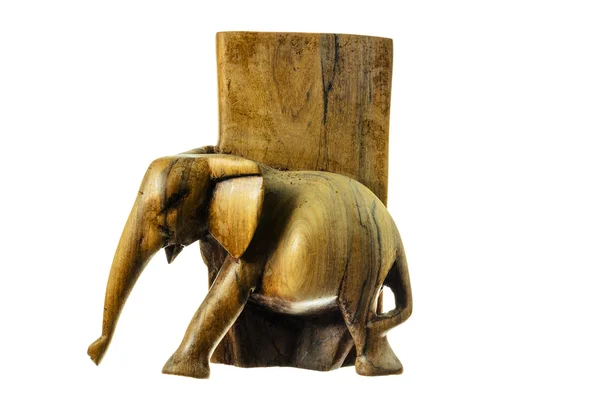 Dřevěný obrázek slona. — Stock fotografie