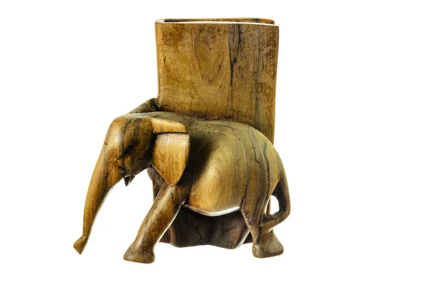 Figura de madeira de um elefante . — Fotografia de Stock