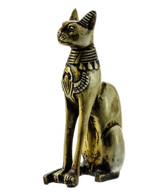 Porselen biblo bir kedi.