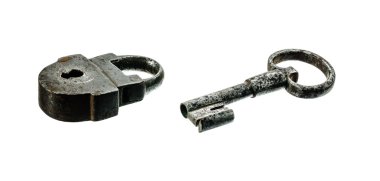 eski metal kilit ve anahtar.
