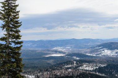 Ski resort sheregesh, dağ shoria, kemerovo bölgesi, Rusya Federasyonu.