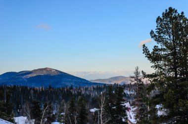 Ski resort sheregesh, dağ shoria, kemerovo bölgesi, Rusya Federasyonu.