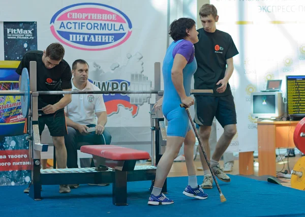Mistrzostwa Rosji w trójboju siłowym w Moskwie. — Zdjęcie stockowe