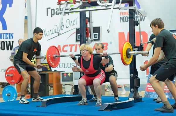 Kampioenschap van Rusland op powerlifting in Moskou. — Stockfoto