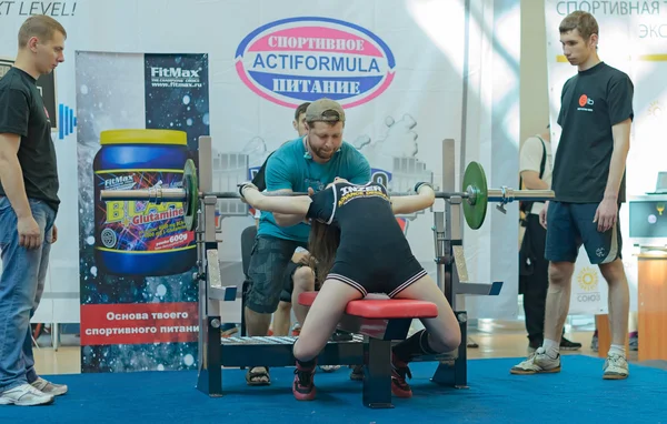 Rusya'nın şampiyona tarihinde Moskova'da powerlifting. — Stok fotoğraf