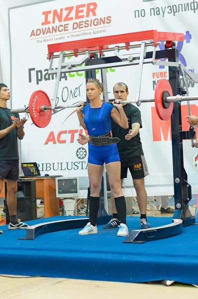 Russische Meisterschaft im Powerlifting in Moskau. — Stockfoto