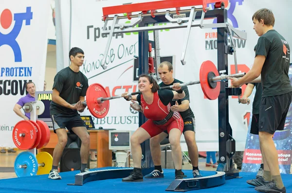 Campeonato da Rússia em powerlifting em Moscou . — Fotografia de Stock