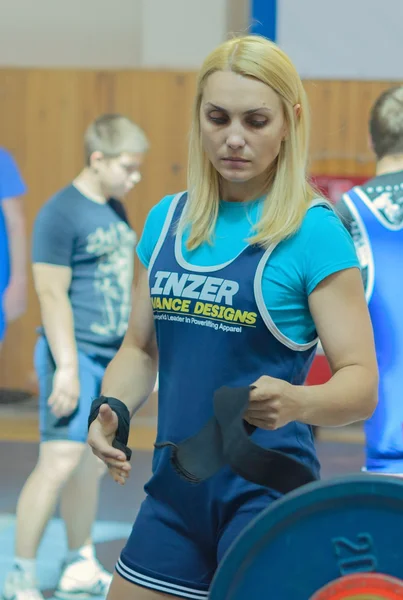 Campeonato de Rusia de levantamiento de pesas en Moscú . — Foto de Stock