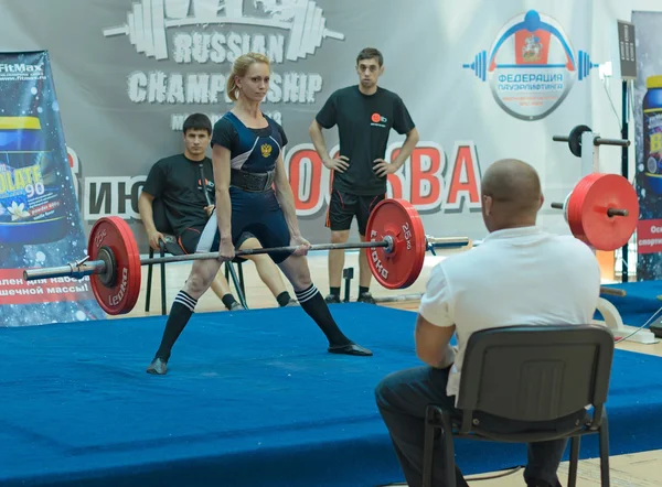 Campeonato de Rusia de levantamiento de pesas en Moscú . —  Fotos de Stock