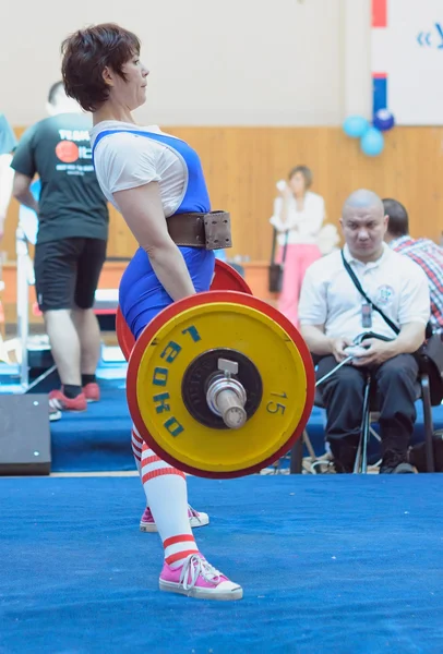 Campeonato de Rusia de levantamiento de pesas en Moscú . — Foto de Stock