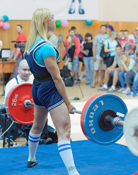 Championship of Russia on powerlifting in Moscow. — Stock Photo, Image