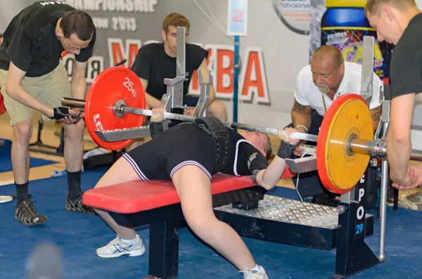 Rusya'nın şampiyona tarihinde Moskova'da powerlifting. — Stok fotoğraf